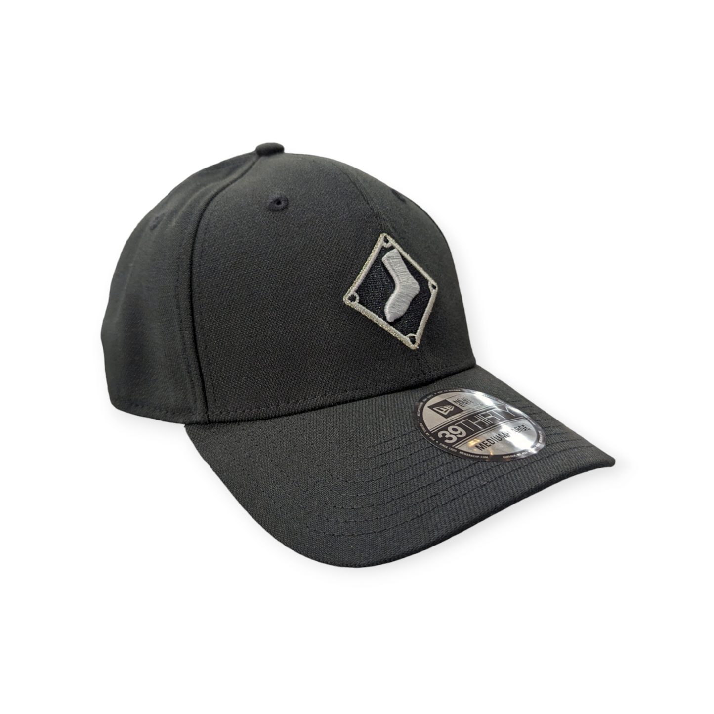 Chicago White Sox New Era Diamond Black 39THIRTY Flex Fit Cap