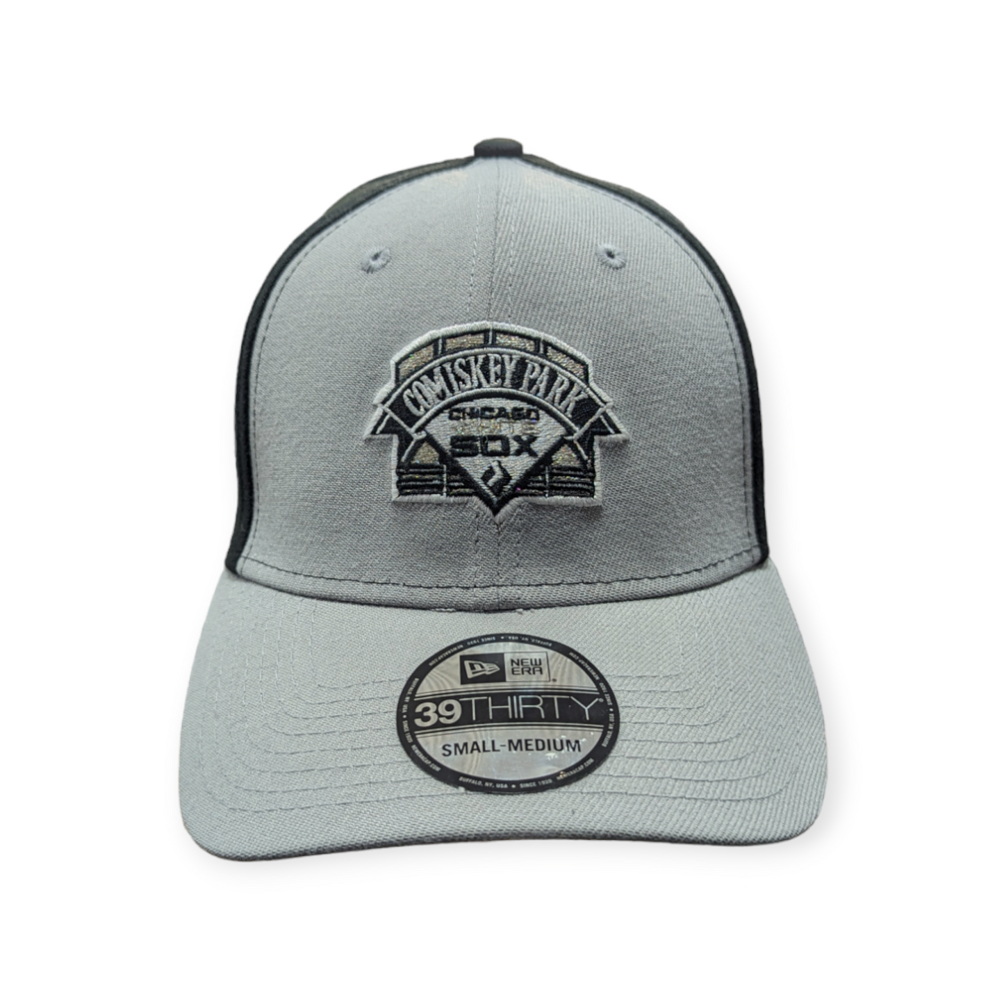 Chicago White Sox Comiskey Park Gray/Black 39THIRTY Flex Fit New Era Hat