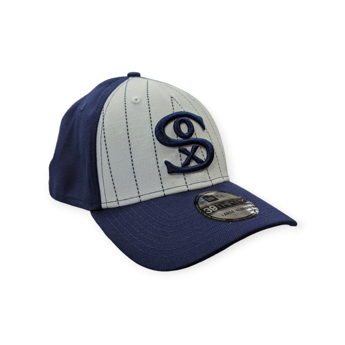 Chicago White Sox New Era 1919 Navy/White Pinstripe 39THIRTY Flex Hat