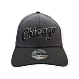 Chicago White Sox New Era Graphite/Black Script 39THIRTY Flex Hat - Pro Jersey Sports