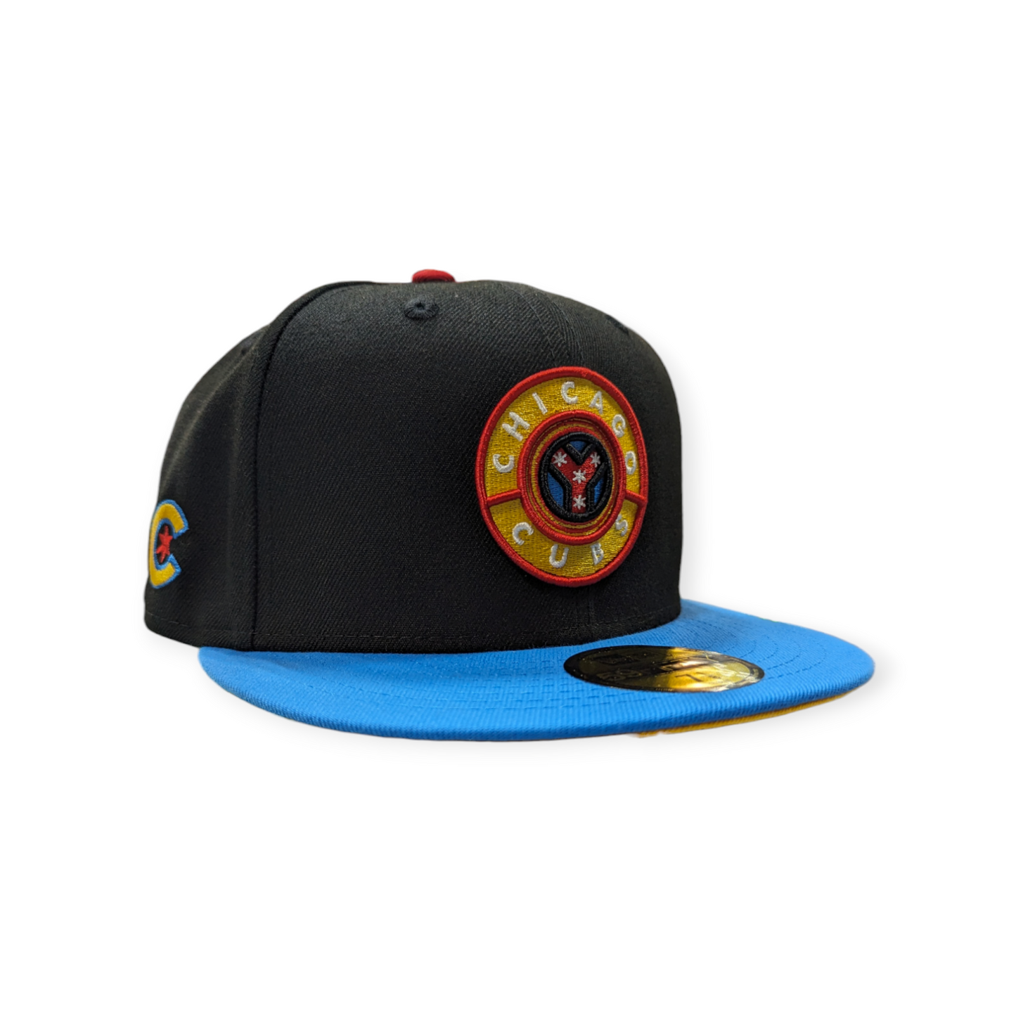 Chicago Cubs Black/Blue Reef/Gold City Connect 59FIFTY Fitted Hat