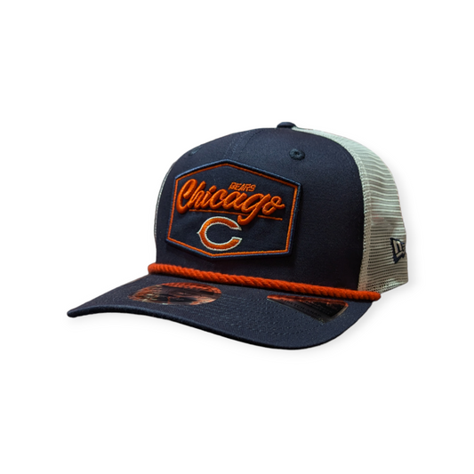 Chicago Bears New Era Navy/White Trucker Patch Secondary 9SEVENTY Trucker Hat