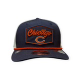 Chicago Bears New Era Navy/White Trucker Patch Secondary 9SEVENTY Trucker Hat - Pro Jersey Sports