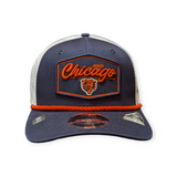 Chicago Bears New Era Navy/White Trucker Patch Primary 9SEVENTY Trucker Hat - Pro Jersey Sports