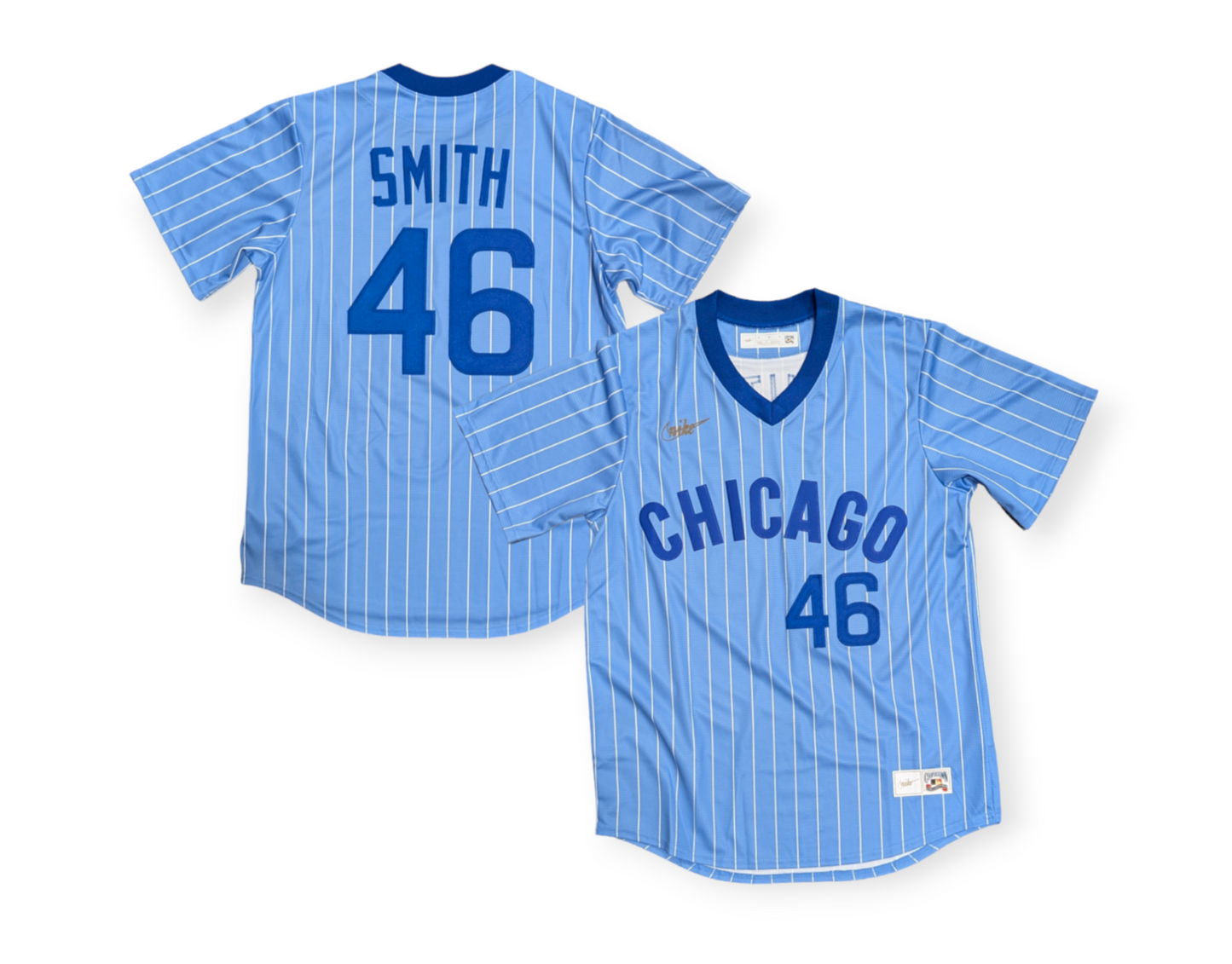 Men's Lee Smith Chicago Cubs Cooperstown Powder Blue 1981 NIKE Replica Jersey