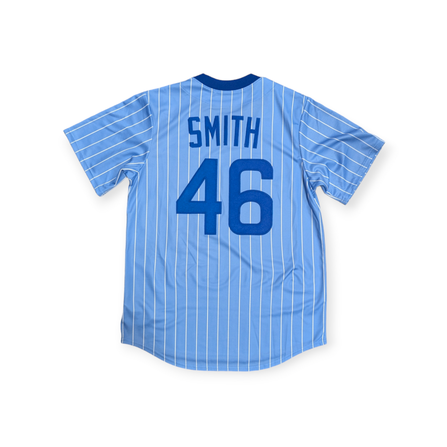 Men's Lee Smith Chicago Cubs Cooperstown Powder Blue 1981 NIKE Replica Jersey