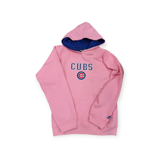 Youth Girls Chicago Cubs adidas Pink Pullover Hoodie