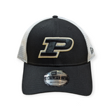 Purdue Boilermakers New Era Black/White Trucker 9FORTY Adjustable Hat - Pro Jersey Sports