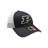 Purdue Boilermakers New Era Black/White Trucker 9FORTY Adjustable Hat - Pro Jersey Sports