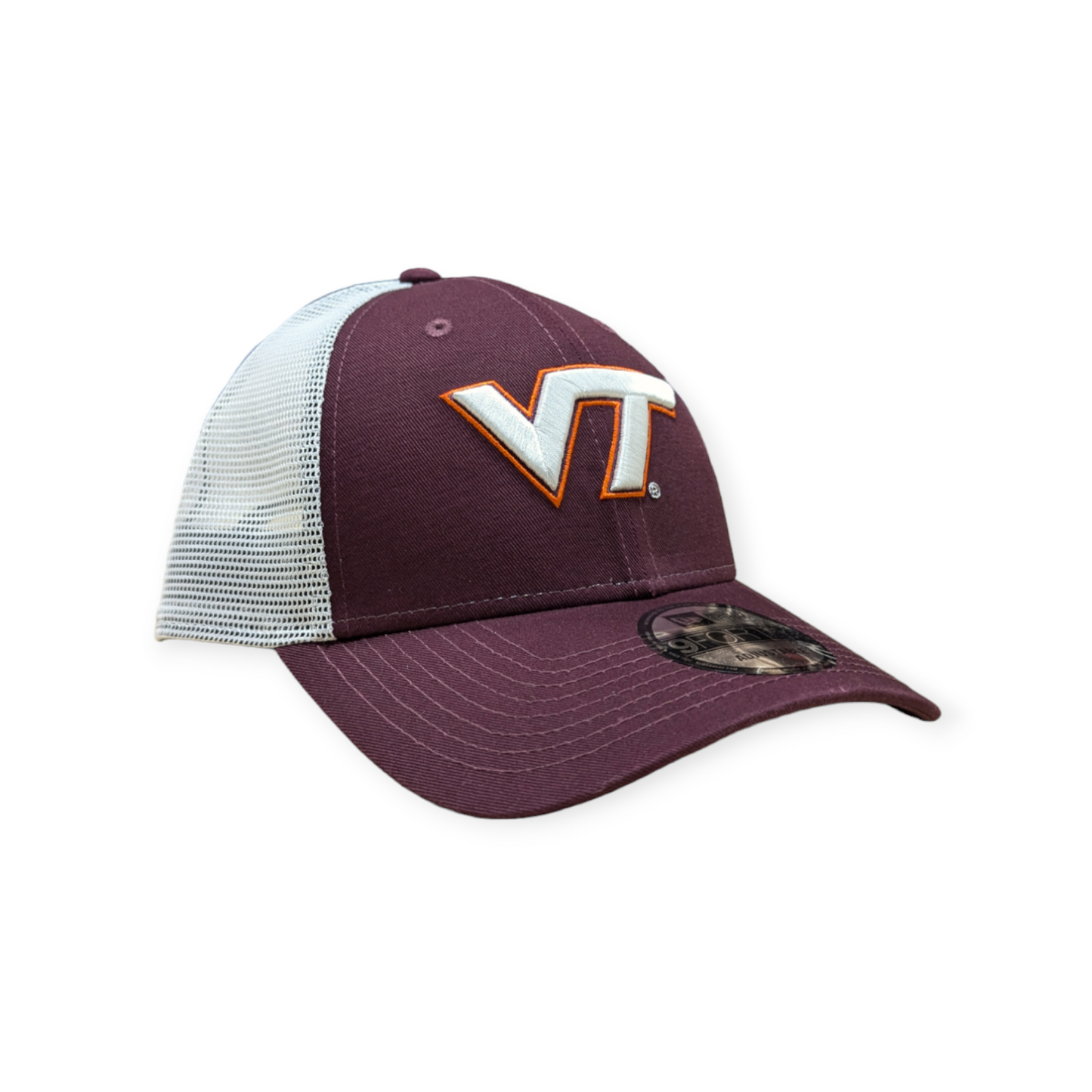 Virginia Tech Hokies New Era Maroon/White Trucker 9FORTY Adjustable Hat