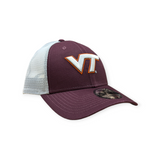 Virginia Tech Hokies New Era Maroon/White Trucker 9FORTY Adjustable Hat - Pro Jersey Sports