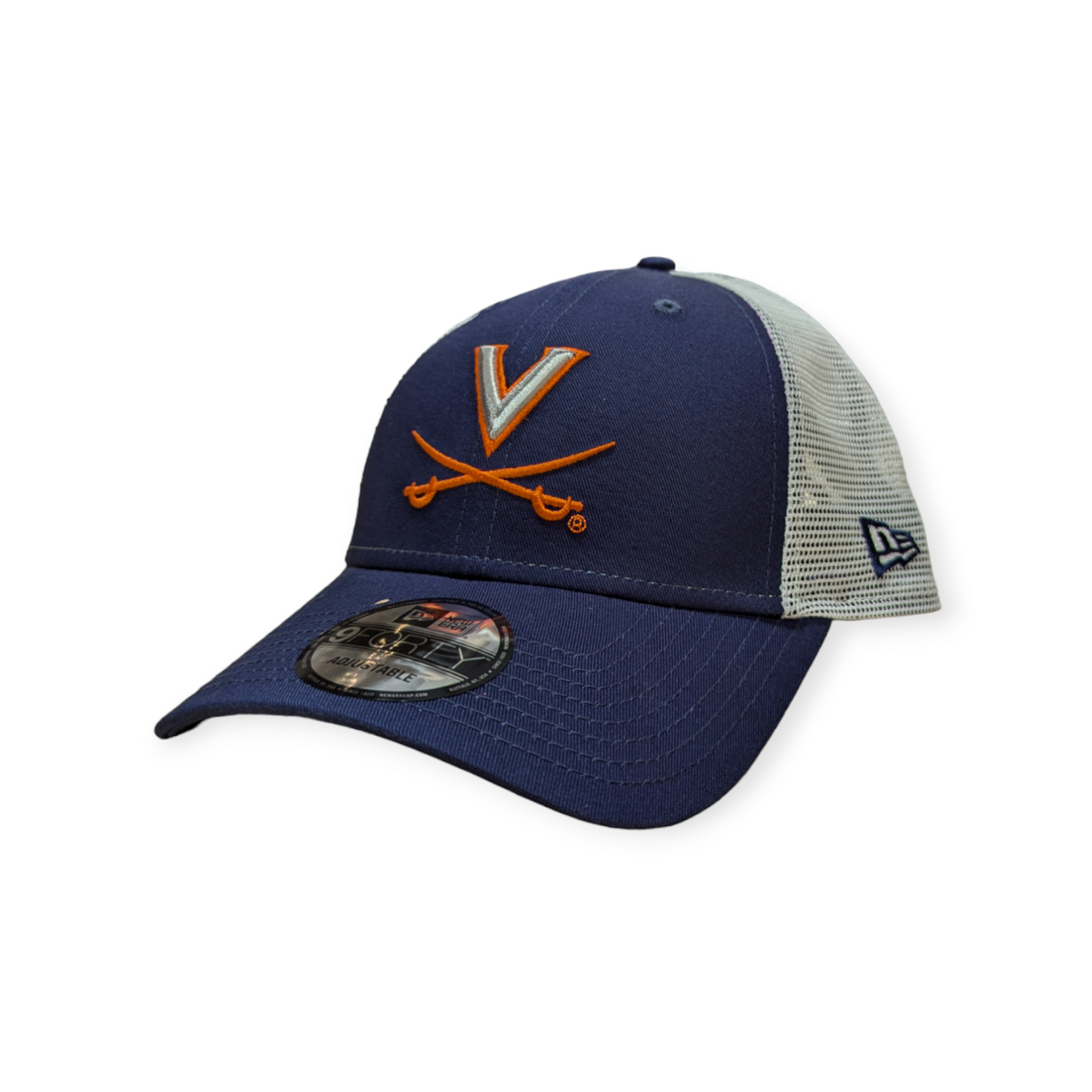 Virginia Cavaliers New Era Navy/White Trucker 9FORTY Adjustable Hat