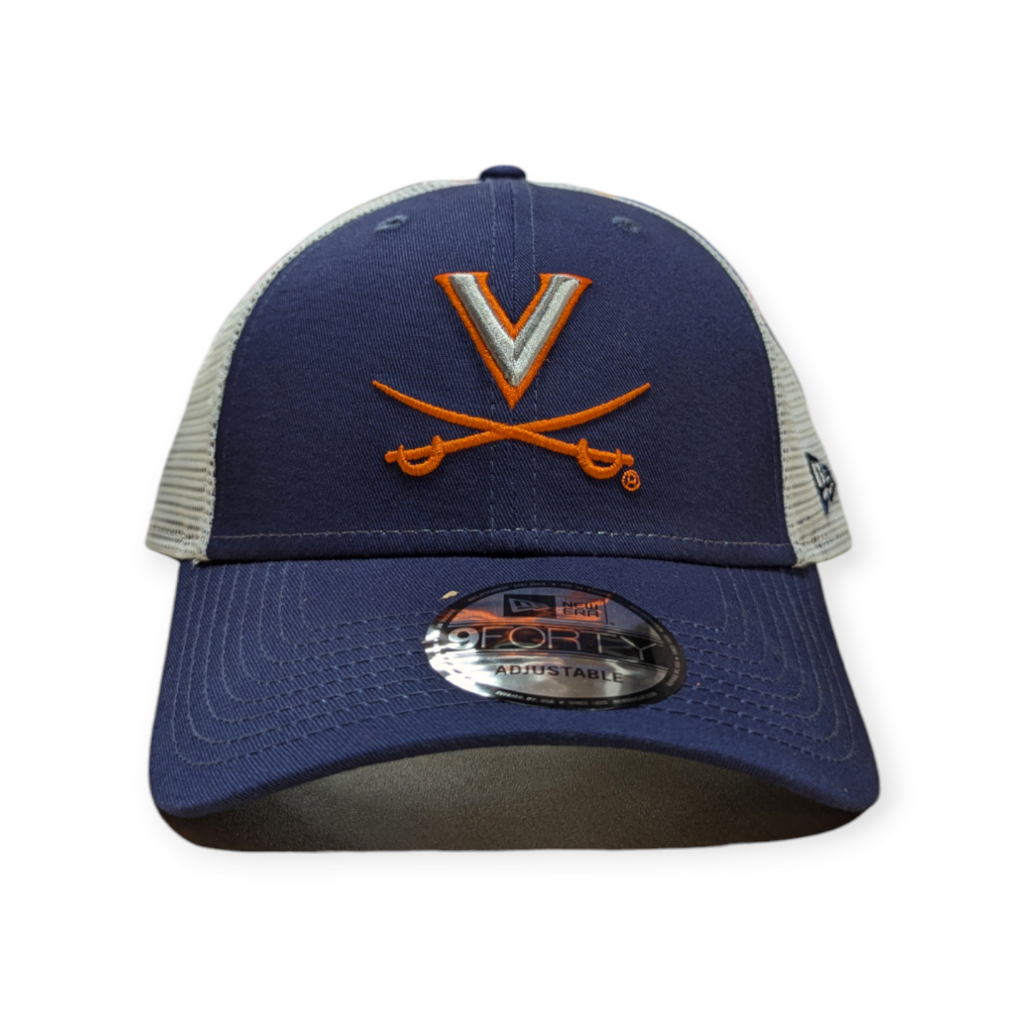 Virginia Cavaliers New Era Navy/White Trucker 9FORTY Adjustable Hat