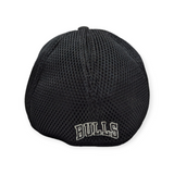 Men’s Chicago Bulls New Era Black and White Neo 39THIRTY Flex Fit Hat - Pro Jersey Sports