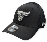 Men’s Chicago Bulls New Era Black and White Neo 39THIRTY Flex Fit Hat - Pro Jersey Sports