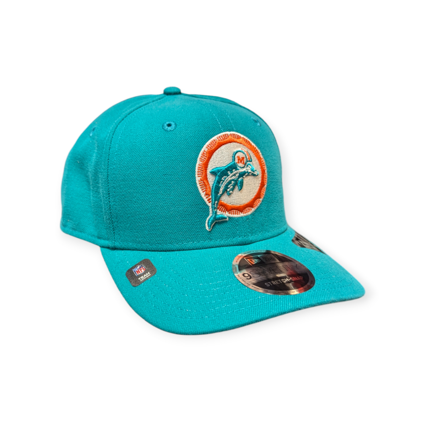 Miami Dolphins New Era Aqua Throwback 9SEVENTY Adjustable Hat