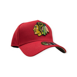 Chicago Blackhawks New Era Red 9FORTY A-Frame Adjustable Hat - Pro Jersey Sports