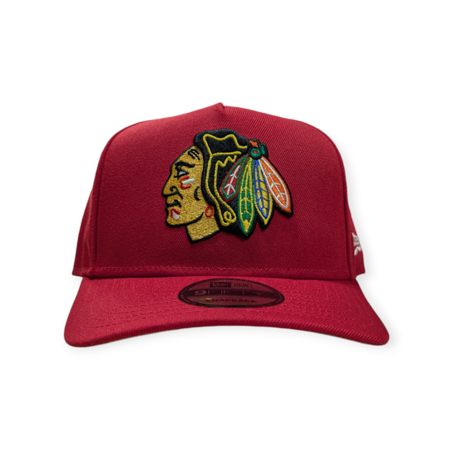 Chicago Blackhawks New Era Red 9FIFTY A-Frame Adjustable Hat