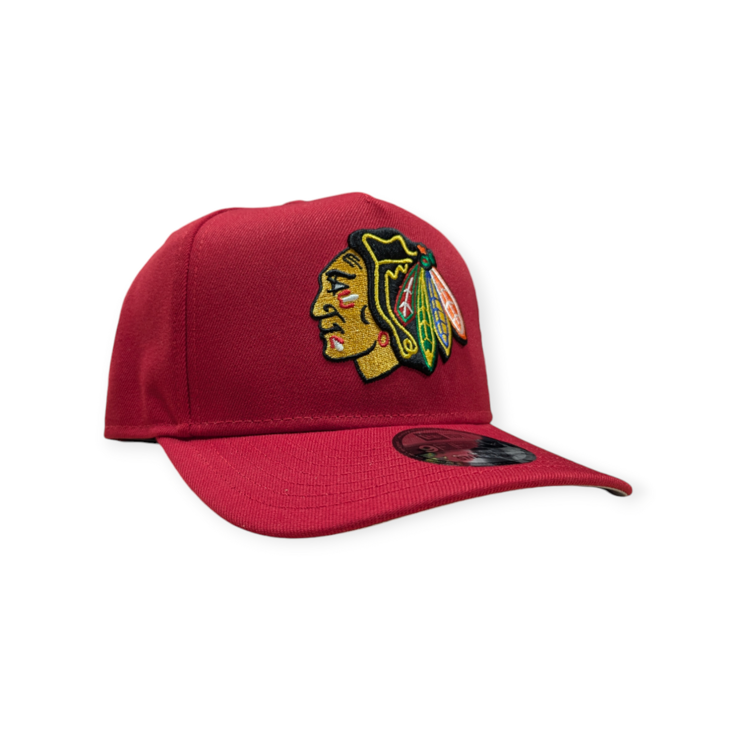 Chicago Blackhawks New Era Red 9FIFTY A-Frame Adjustable Hat