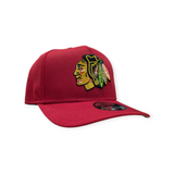 Chicago Blackhawks New Era Red 9FIFTY A-Frame Adjustable Hat - Pro Jersey Sports