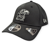 Kansas Jayhawks New Era Black Pivot 9FORTY Adjustable Hat - Pro Jersey Sports