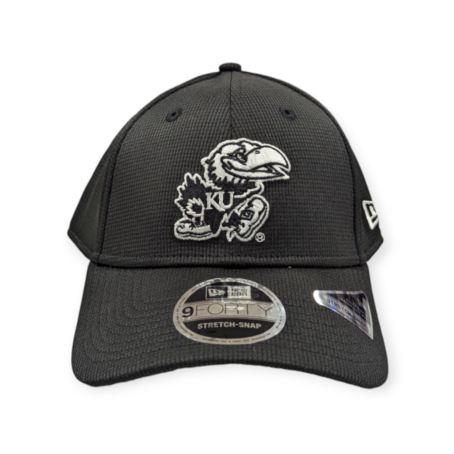 Kansas Jayhawks New Era Black Pivot 9FORTY Adjustable Hat