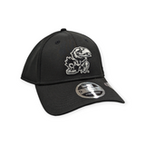 Kansas Jayhawks New Era Black Pivot 9FORTY Adjustable Hat - Pro Jersey Sports