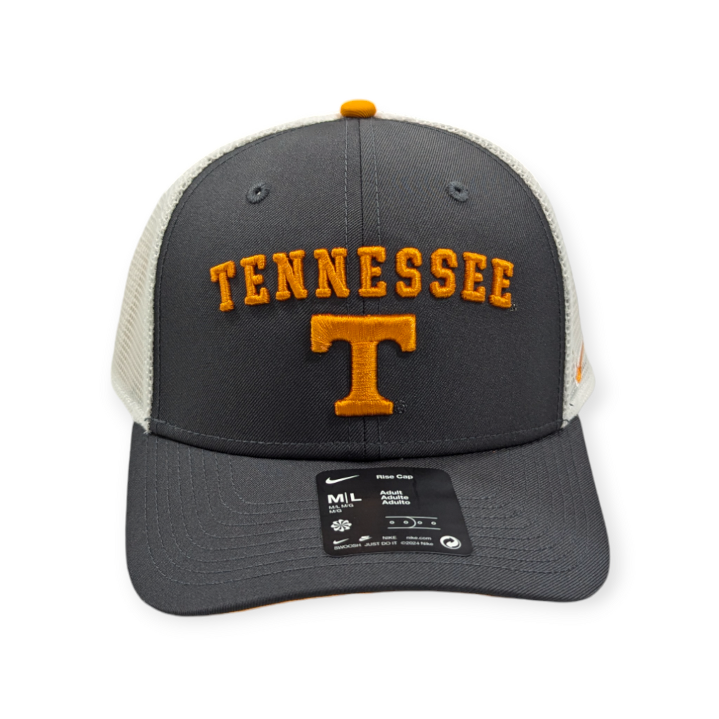 Men's Nike Tennesse Volunteers Anthracite Rise Adjustable Trucker Hat