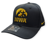 Men's Nike Iowa Hawkeyes Black Rise Adjustable Hat - Pro Jersey Sports