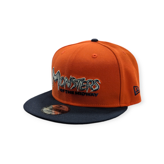 Chicago Bears New Era Monsters of the Midway Orange/Navy 9FIFTY Adjustable Snapback Hat