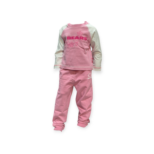 Toddler Girls Chicago Bears Pink 2-Piece Long Sleeve Tee and Pant Set