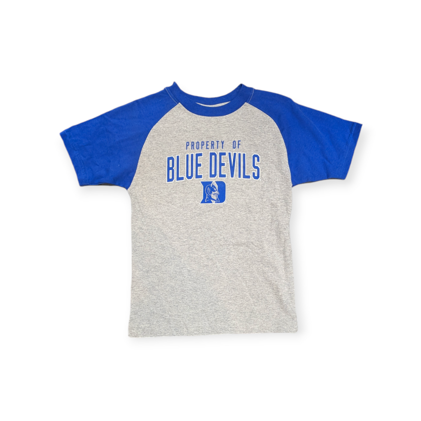 Youth Duke Blue Devils Gray Reebok Property Of Tee