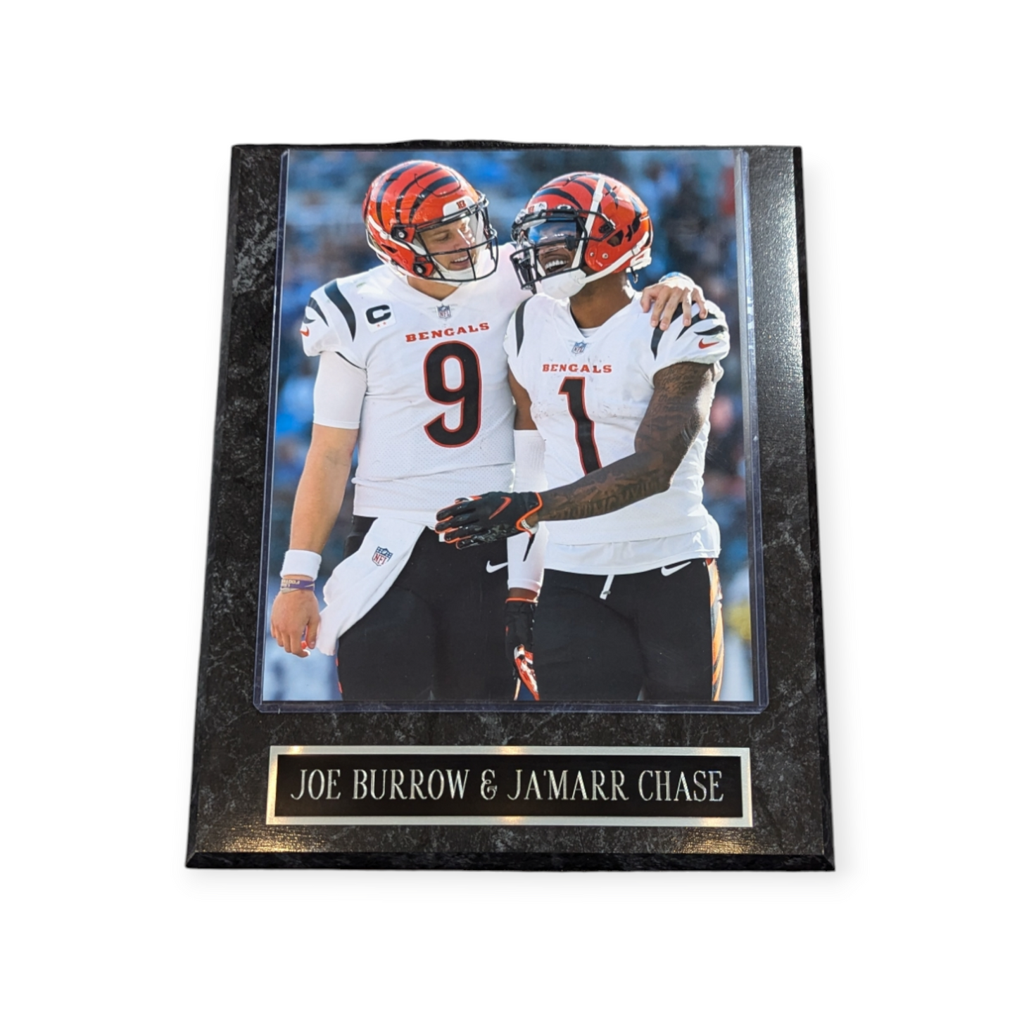 Joe Burrow & Ja'Marr Chase Cincinnati Bengals Wall Plaque