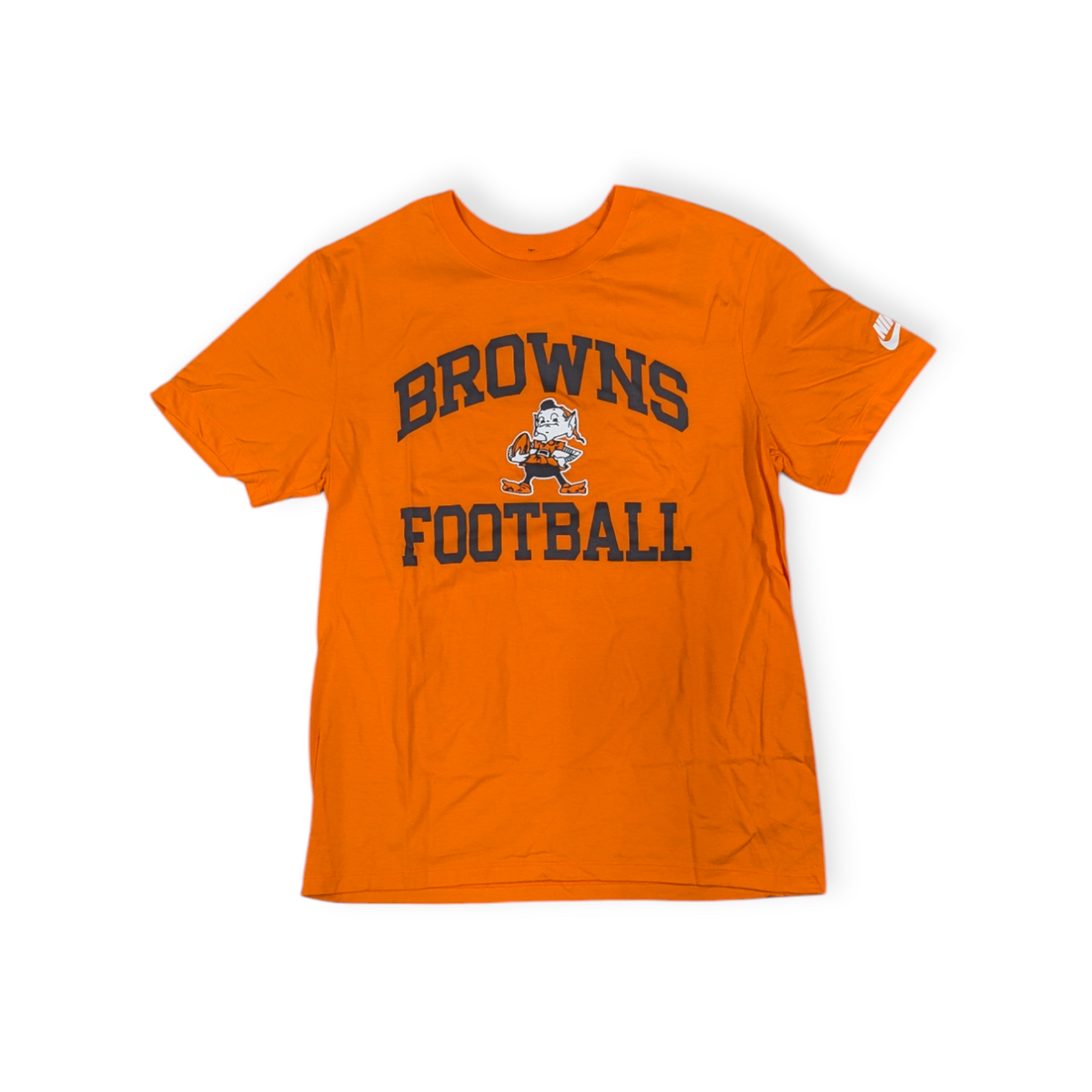 Men's Cleveland Browns Orange Throwback Logo Essential Tee