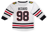 Toddler Connor Bedard Chicago Blackhawks White Away Replica Jersey - Pro Jersey Sports