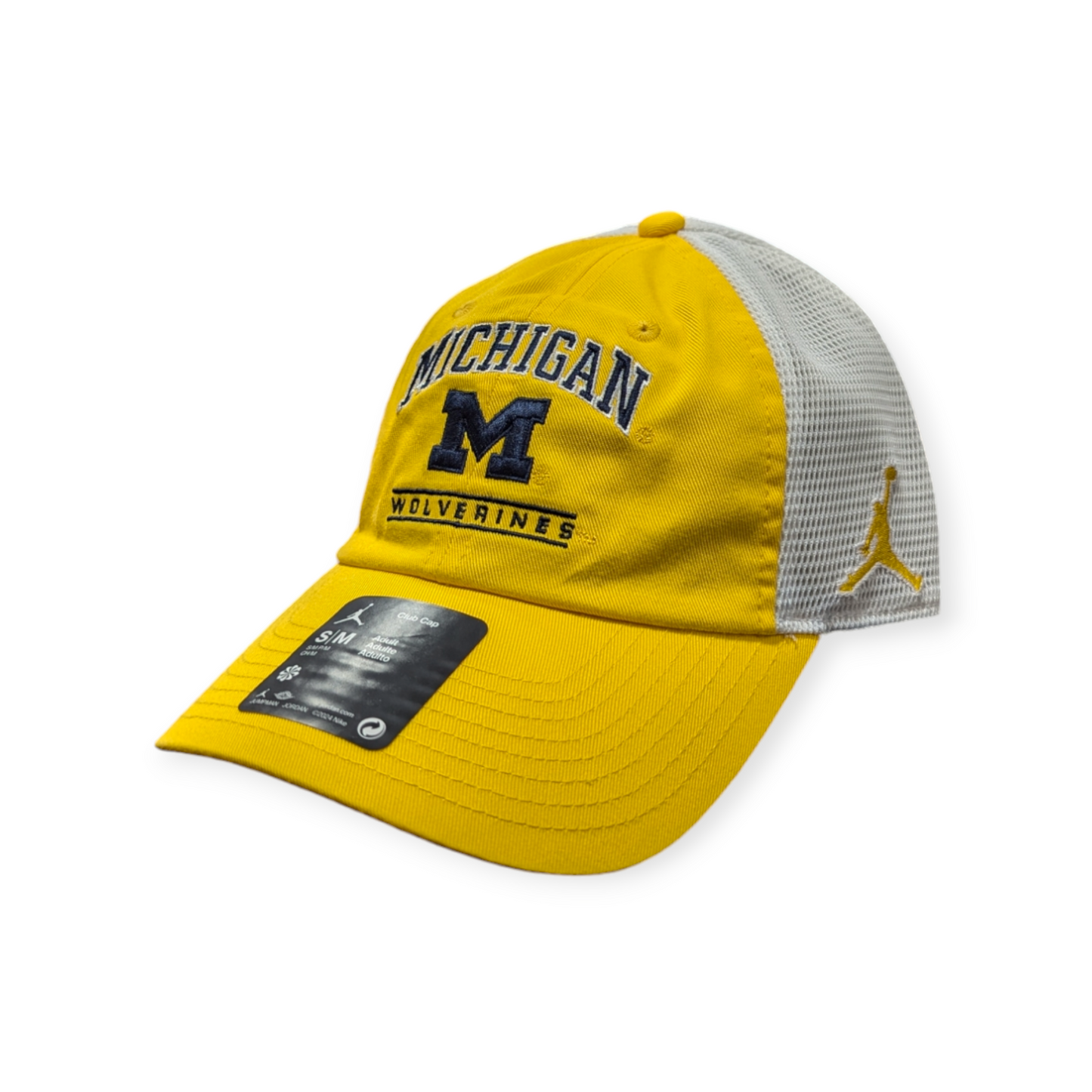 Michigan Wolverines Nike Yellow Club Jumpman Unstructured Adjustable Trucker Hat