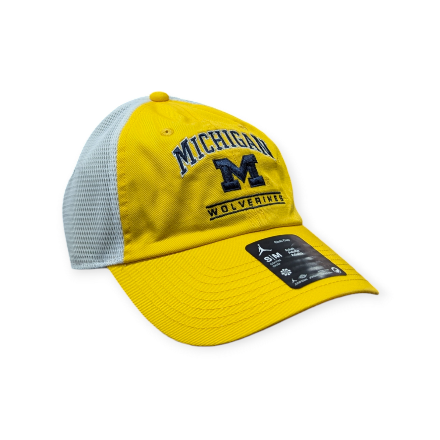 Michigan Wolverines Nike Yellow Club Jumpman Unstructured Adjustable Trucker Hat