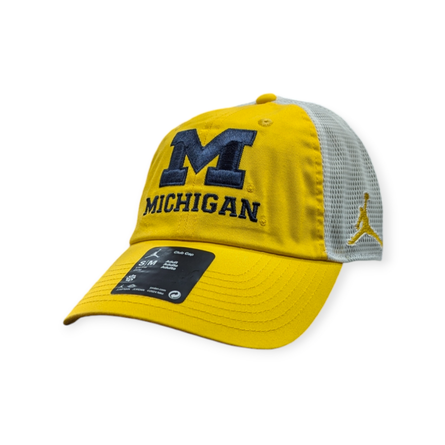 Michigan Wolverines Nike Yellow Club Jumpman Unstructured Adjustable Trucker Hat