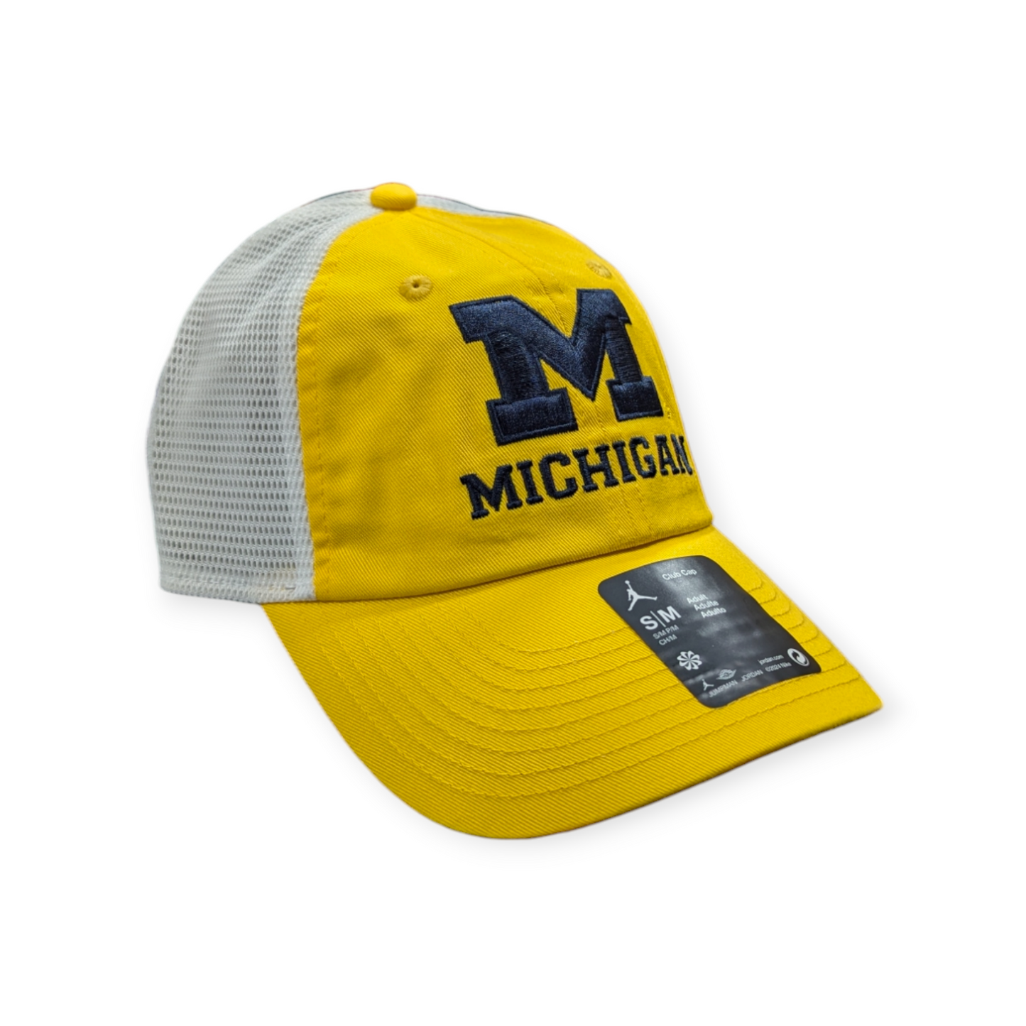 Michigan Wolverines Nike Yellow Club Jumpman Unstructured Adjustable Trucker Hat