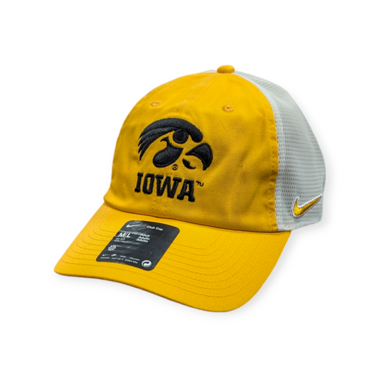 Iowa Hawkeyes Nike Yellow Club Unstructured Adjustable Trucker Hat