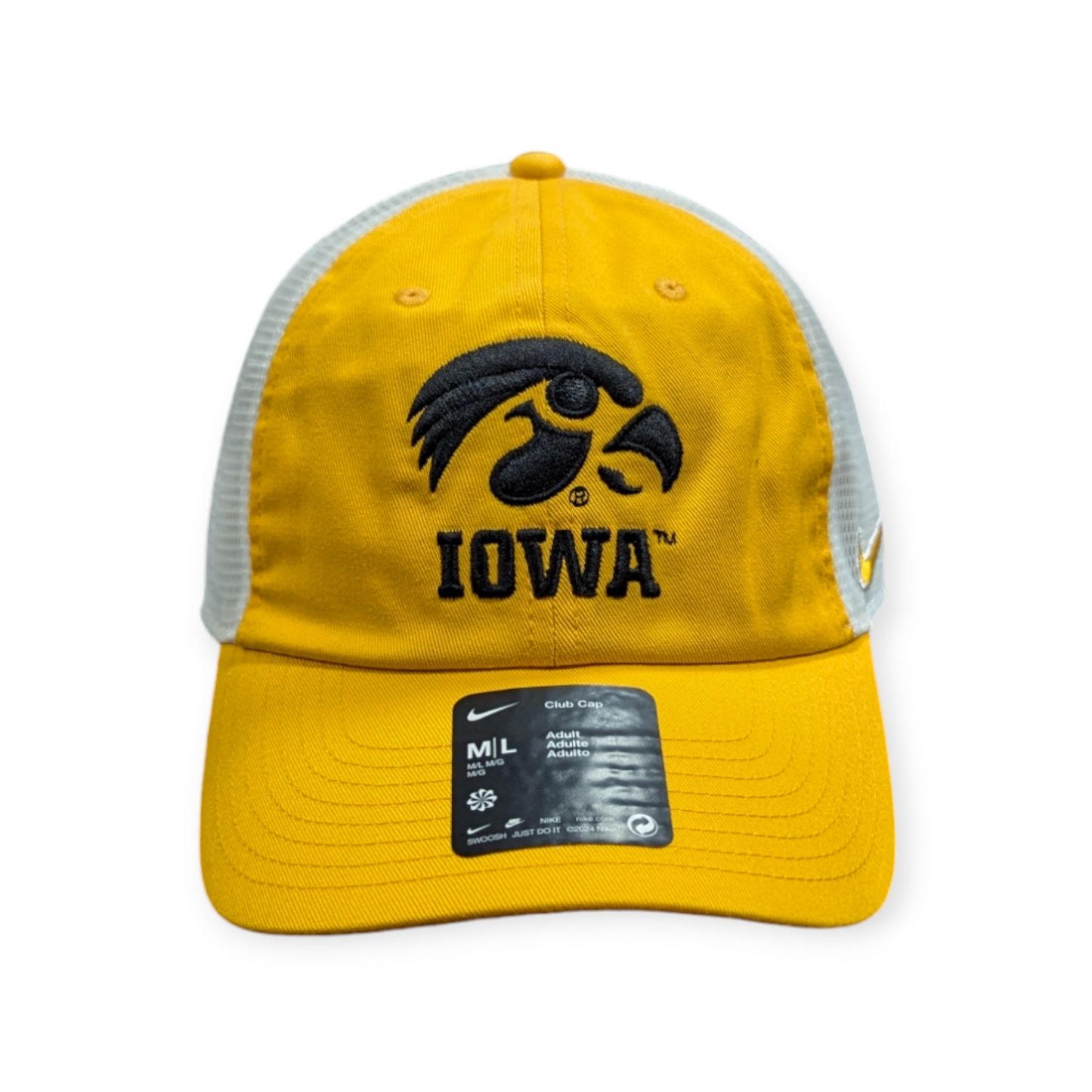 Iowa Hawkeyes Nike Yellow Club Unstructured Adjustable Trucker Hat