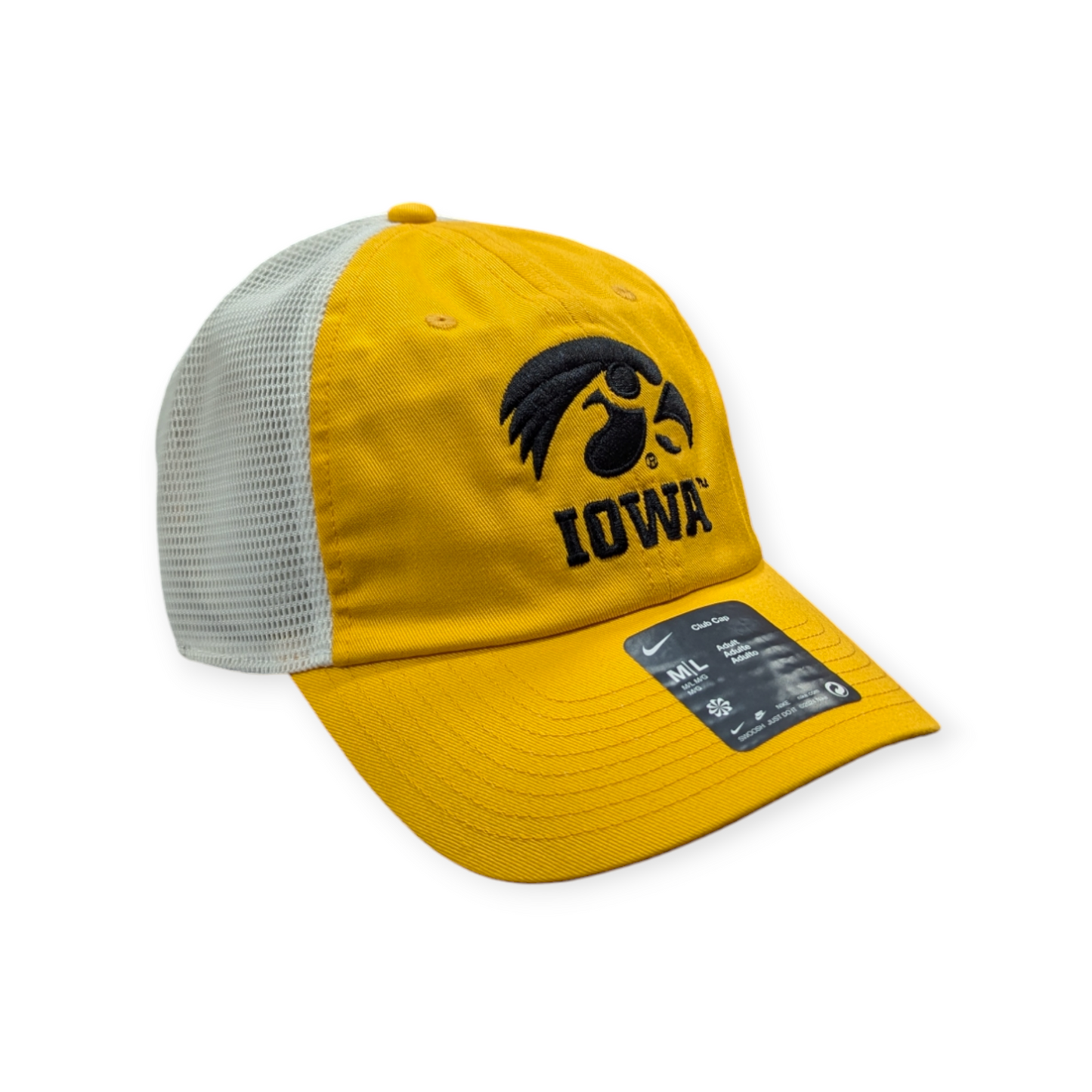 Iowa Hawkeyes Nike Yellow Club Unstructured Adjustable Trucker Hat