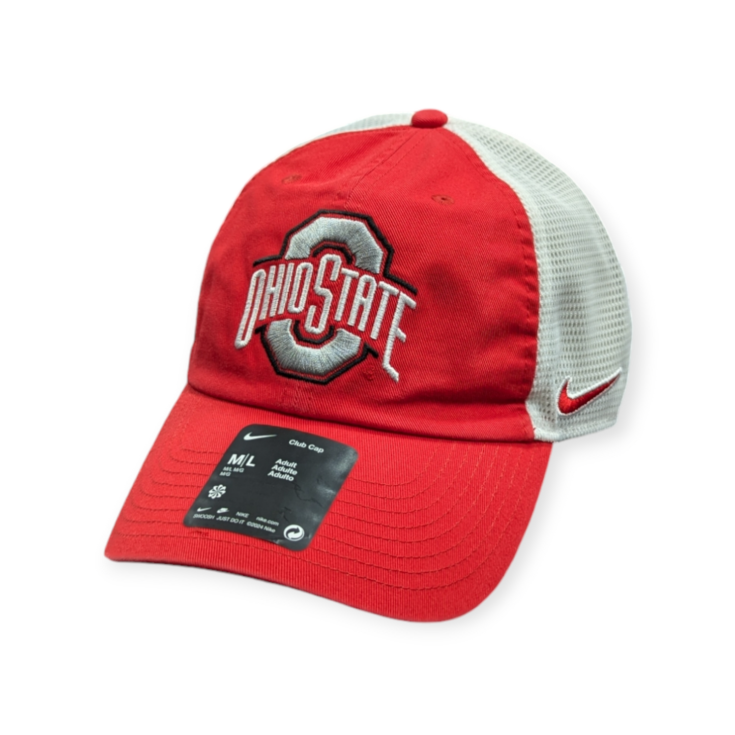 Ohio State Buckeyes Nike Red Club Unstructured Adjustable Trucker Hat