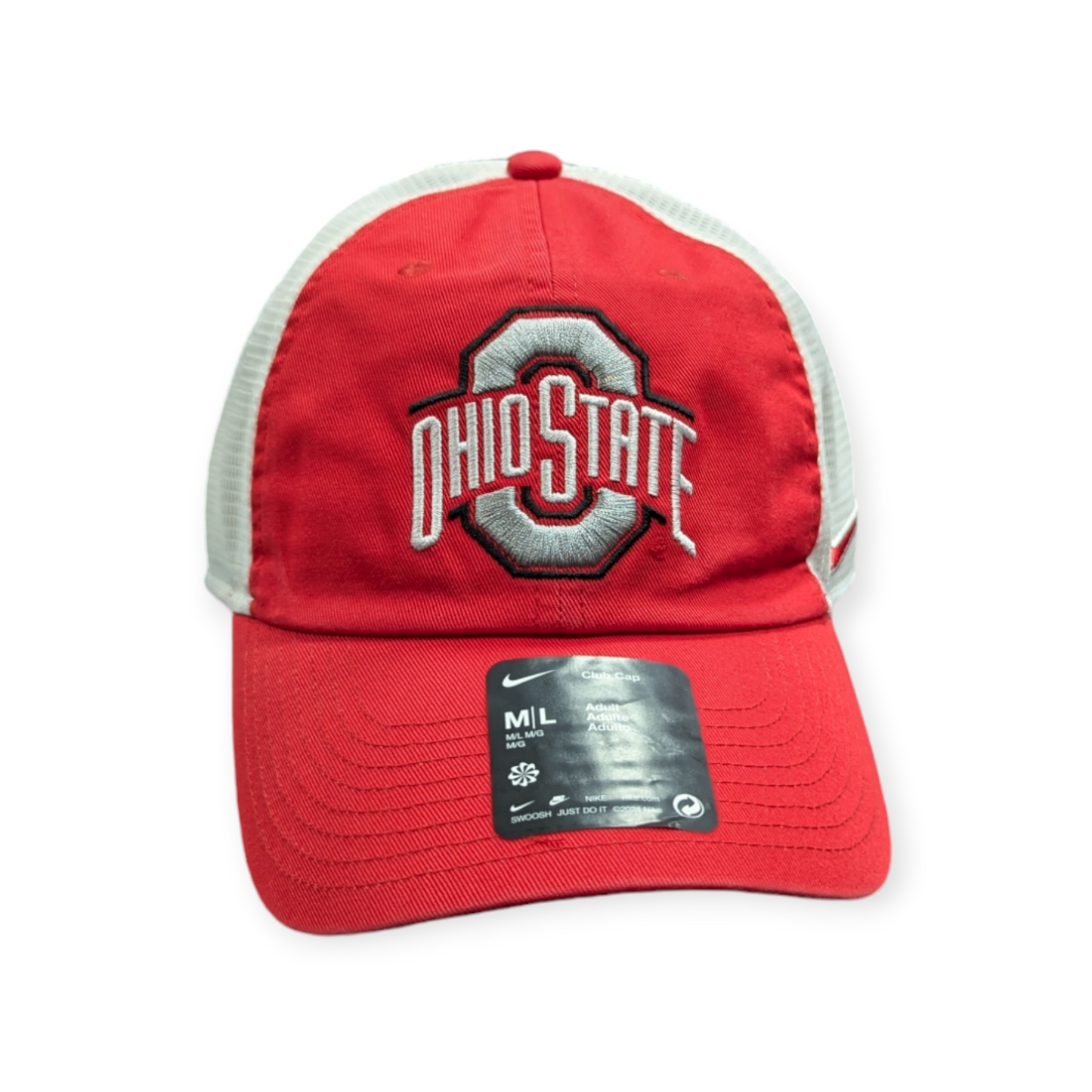 Ohio State Buckeyes Nike Red Club Unstructured Adjustable Trucker Hat