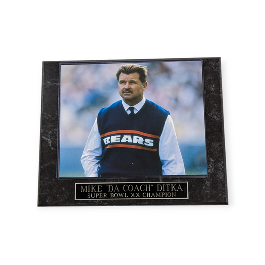 Mike Ditka "Da Coach" Super Bowl XX Champion Chicago Bears Wall Plaque