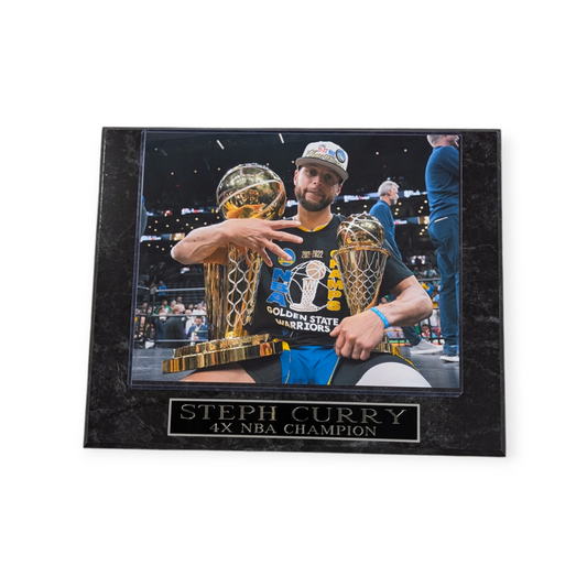 Stephen Curry Four-Time NBA Champion Plaque