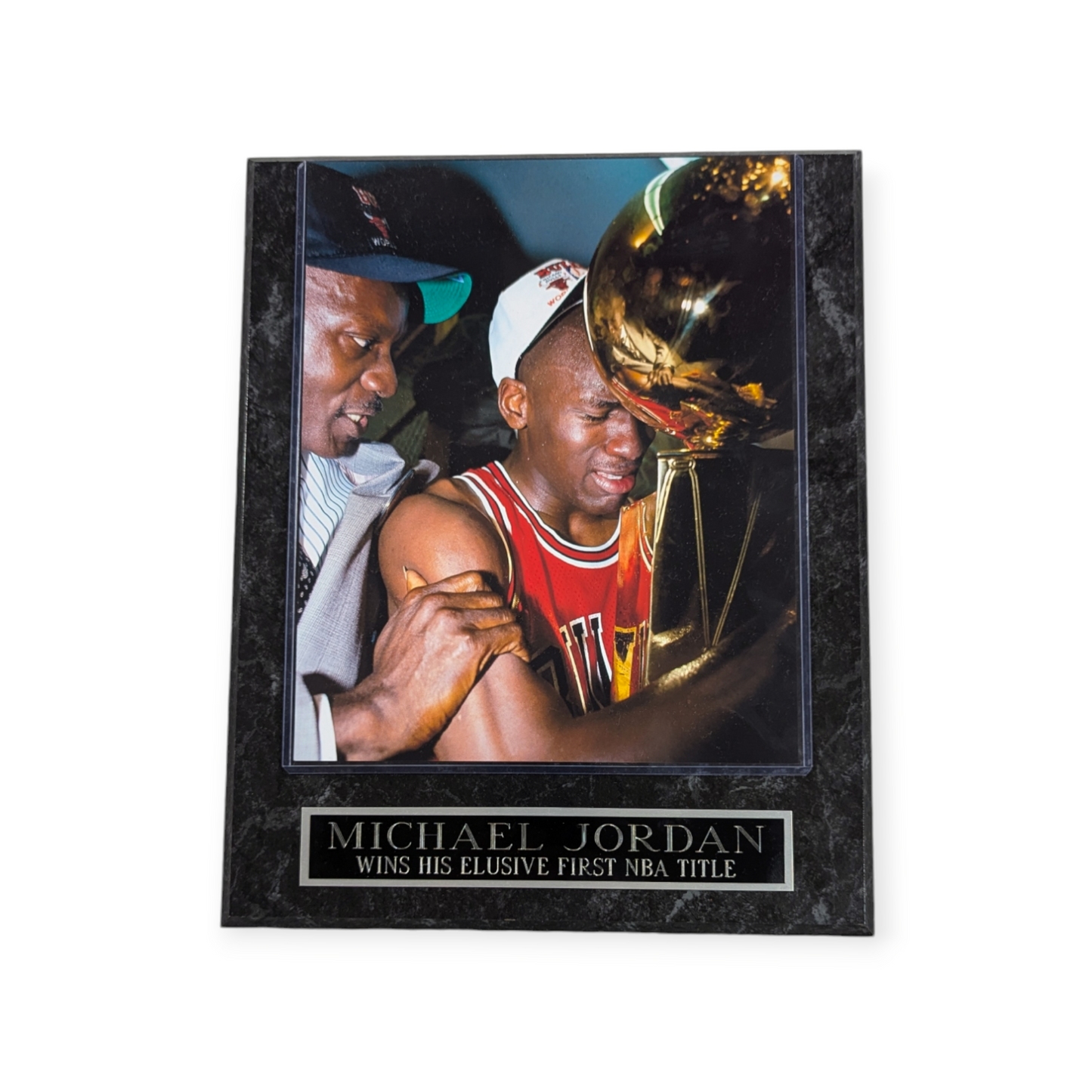 Chicago Bulls Michael Jordan "Wins His Elusive First NBA Title" Photo Plaque