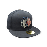 Chicago Blackhawks New Era Navy Bedsy 59FIFTY Fitted Hat - Pro Jersey Sports