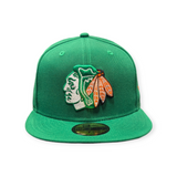 Chicago Blackhawks New Era Kelly Green Irish 59FIFTY Fitted Hat - Pro Jersey Sports
