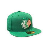 Chicago Blackhawks New Era Kelly Green Irish 59FIFTY Fitted Hat - Pro Jersey Sports